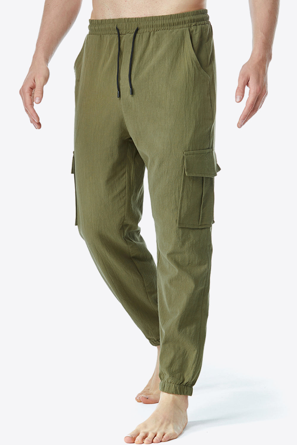 Full Size Drawstring Waist Cargo Pants