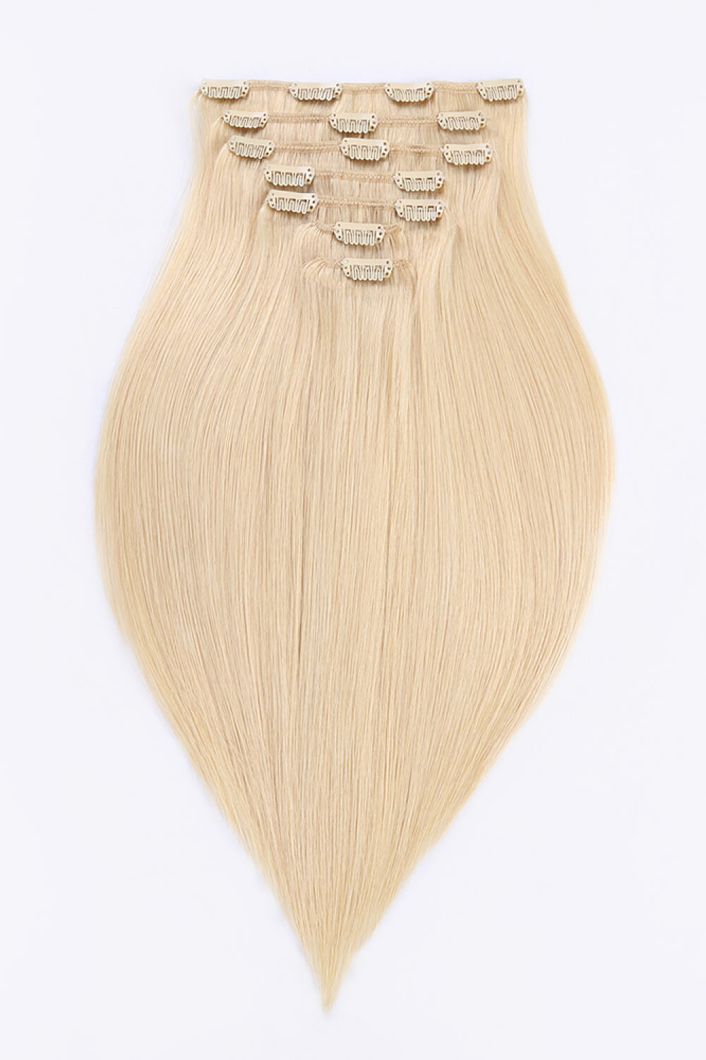 20" Blonde Indian Clip-in Human Hair Extensions