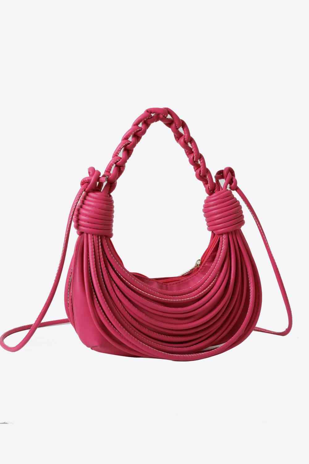 Braided Strap Handbag with Draped Detail (8 Variants)