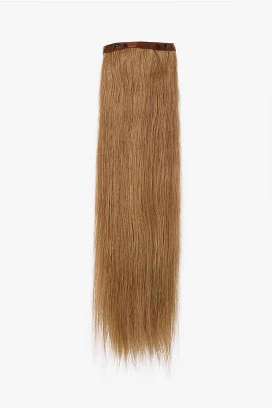 24" Light Brown Straight Human Hair Ponytail