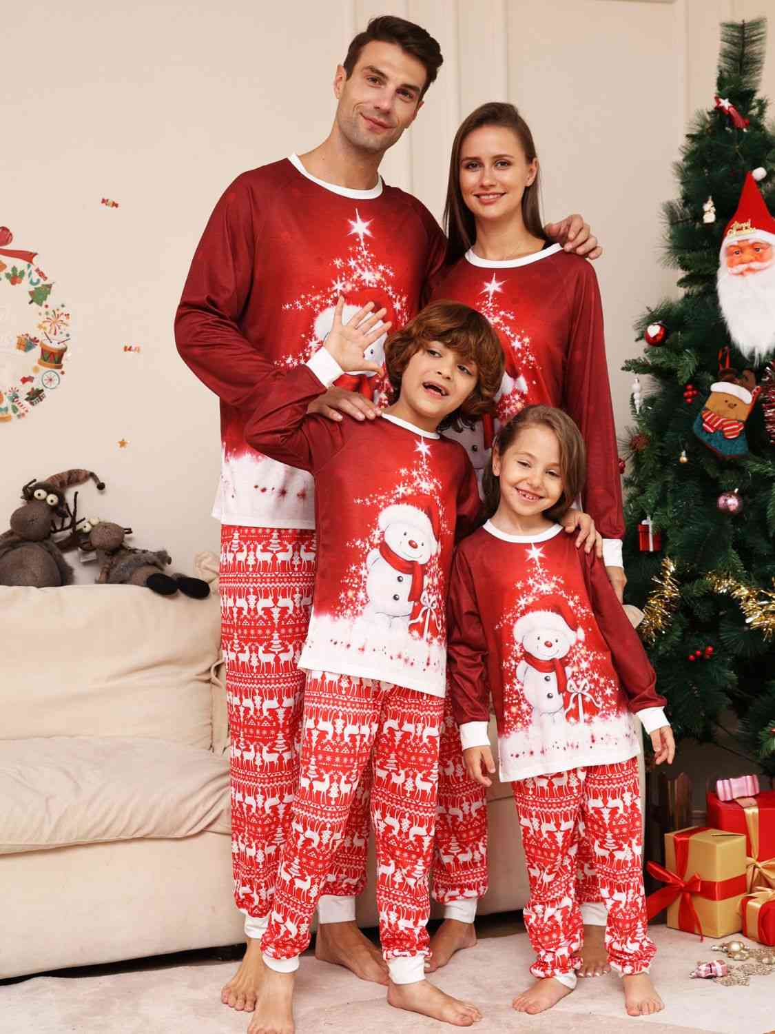 Matching Women's Snowman Pajama Set