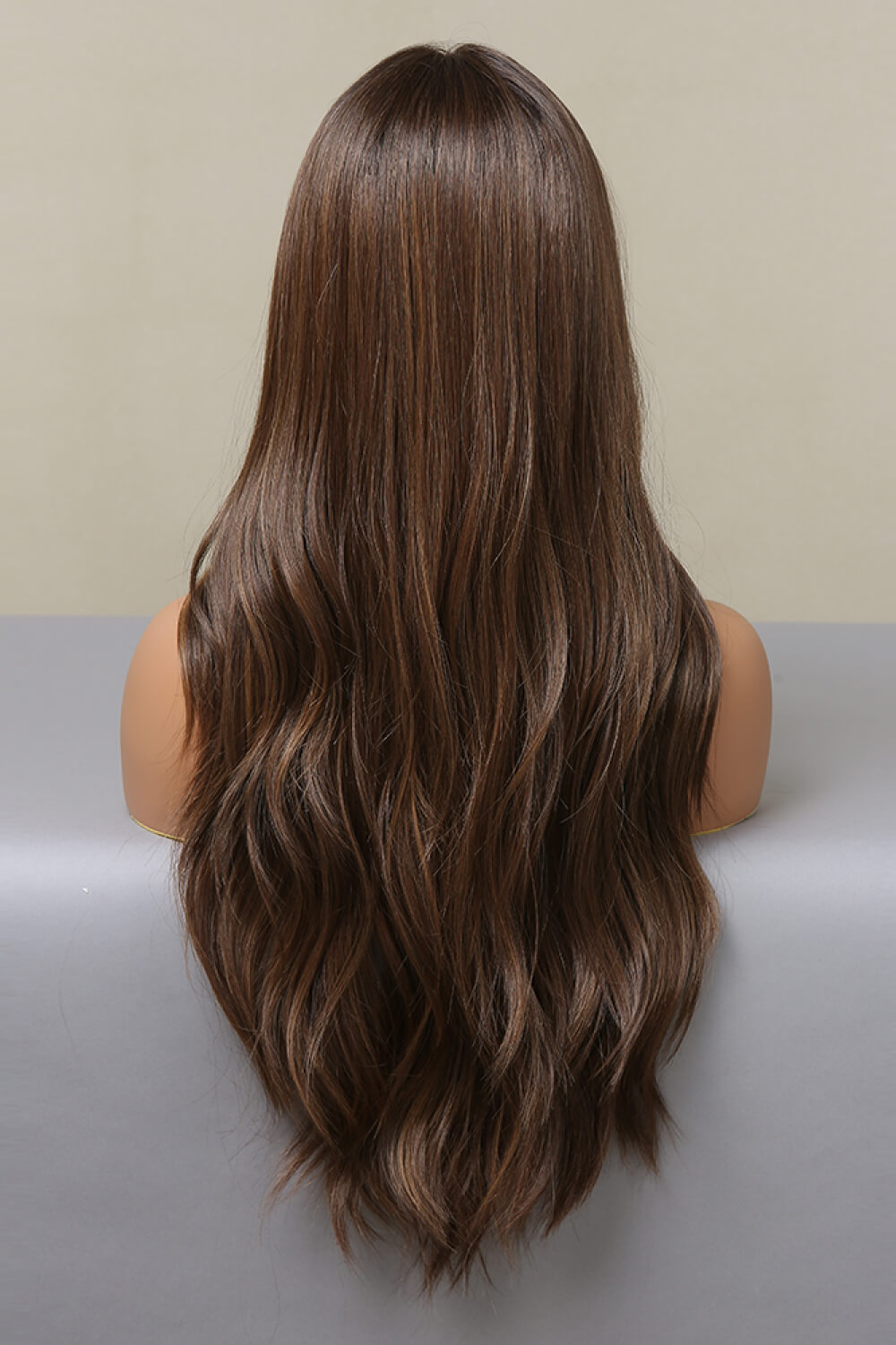 26" Brown Long Wave Balayage Lace Front Synthetic Wig