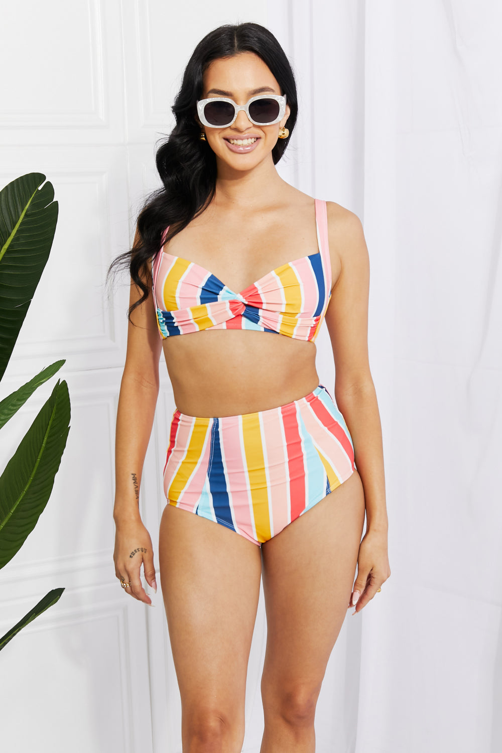 Take A Dip High-Rise Stripe Swimsuit Bikini