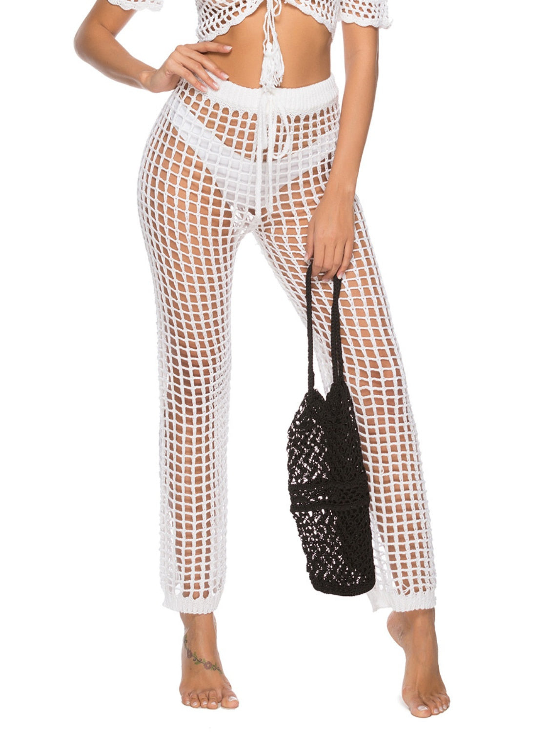 Cutout High Waist Swim Pants (3 Variants)