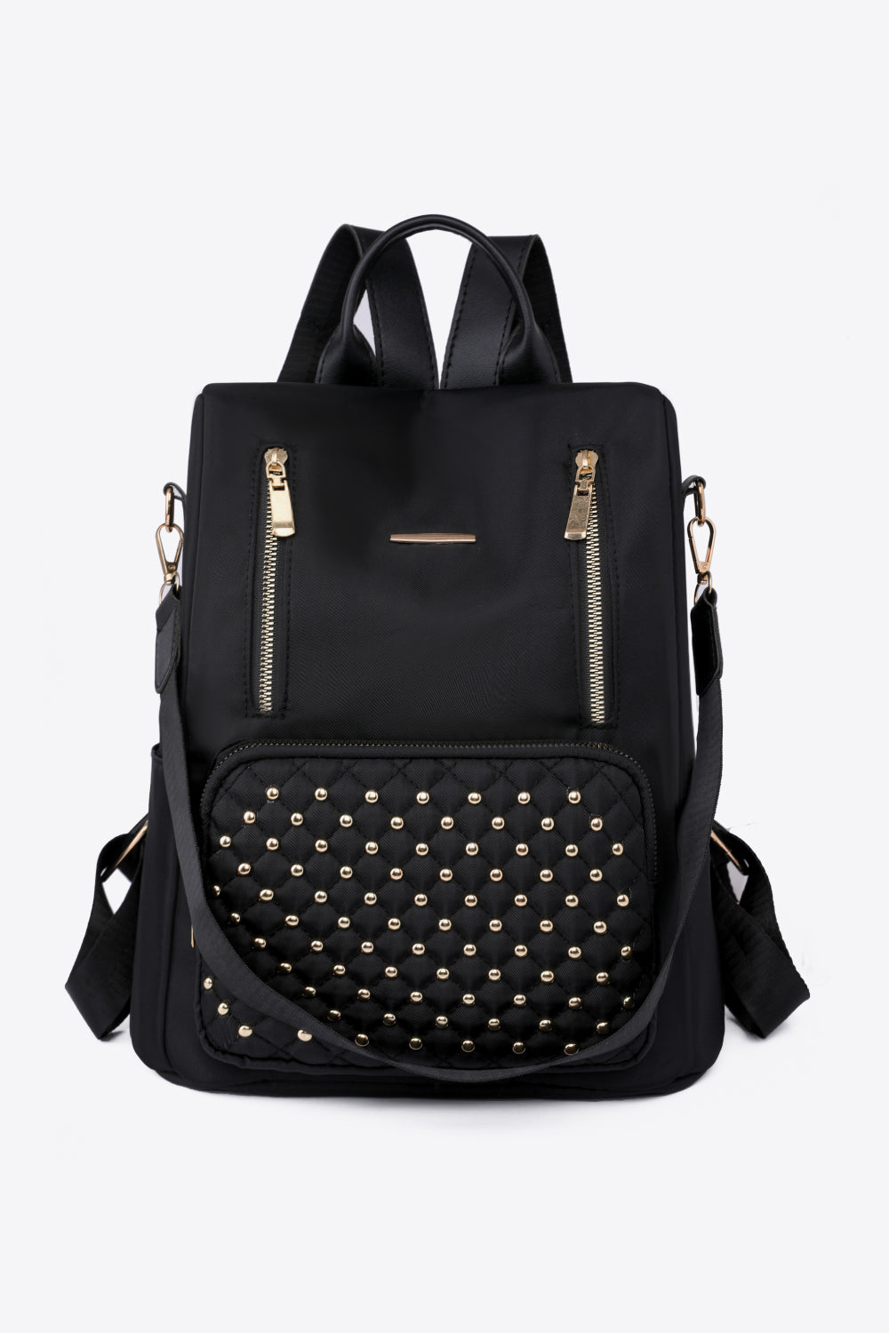 Zipper Pocket Gold Beaded Backpack (3 Variants)