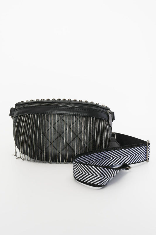 Studded Sling Bag with Fringes (3 Variants)