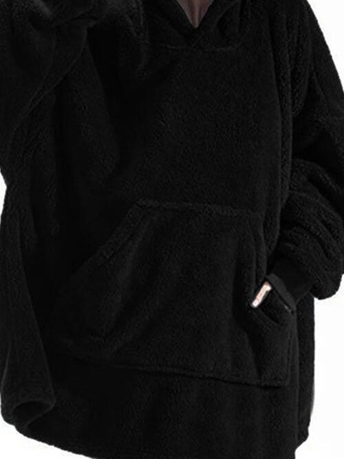 Long Sleeve Pocketed Hooded Lounge Top