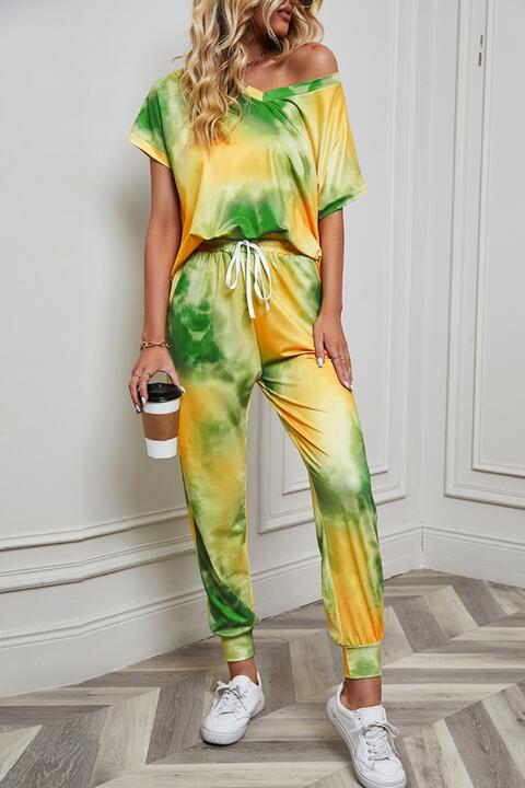 Tie-Dye Top and Pants Set