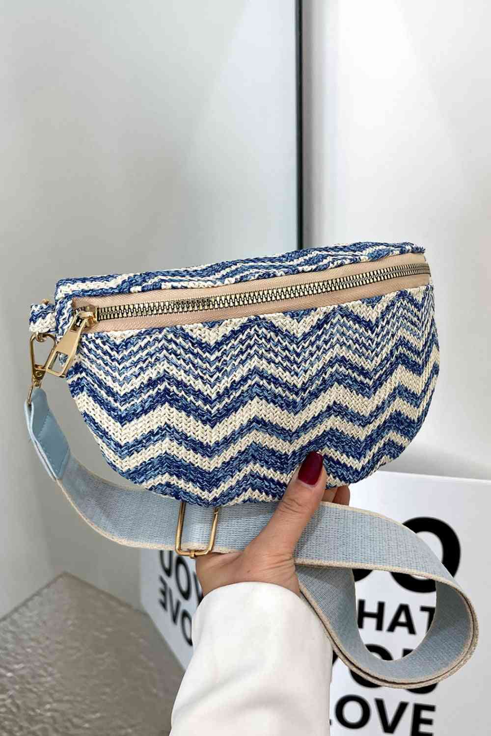 Adored Chevron Straw Sling Bag (3 Variants)