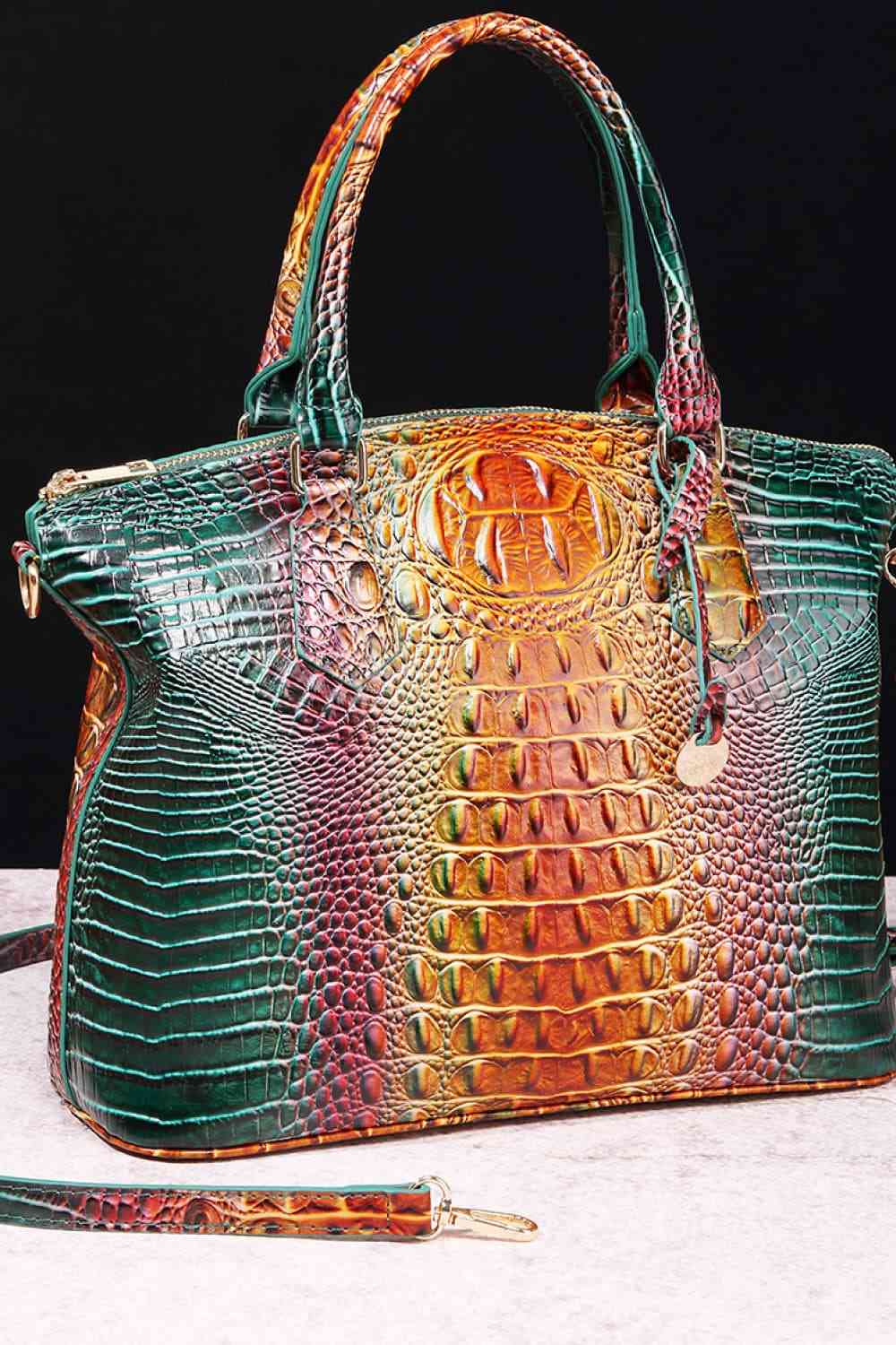 Gradient Croc-Style Handbag (14 Variants)