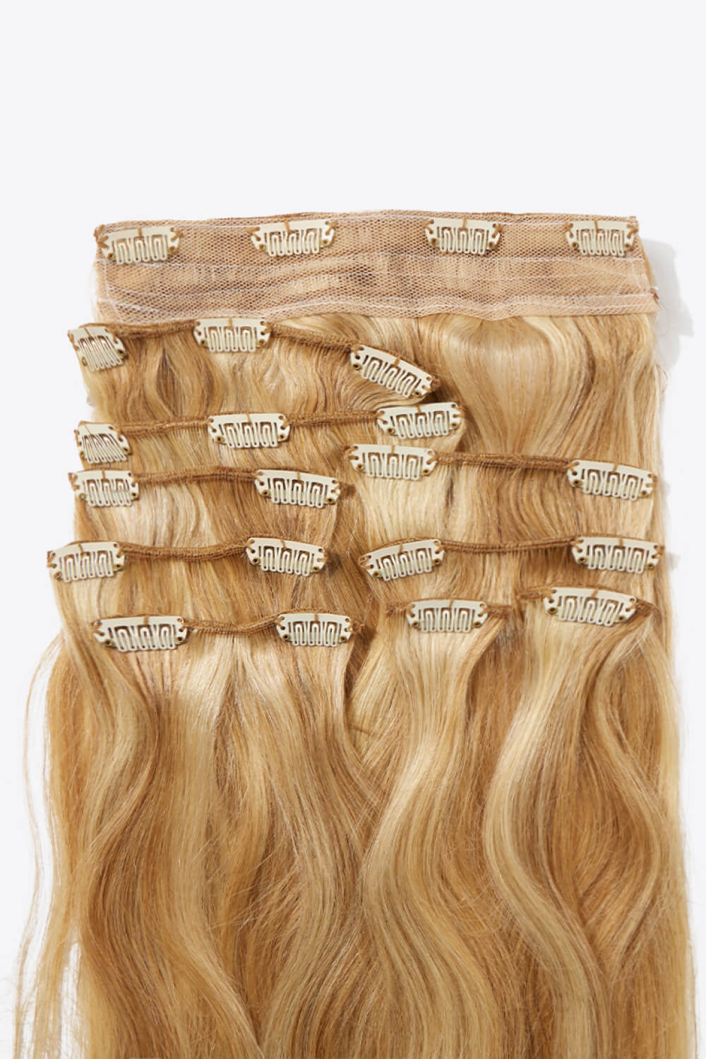 20" Blonde Clip-in Human Hair Extensions