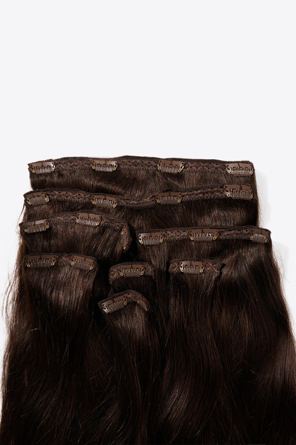 20" Brown Clip-in Human Hair Extensions