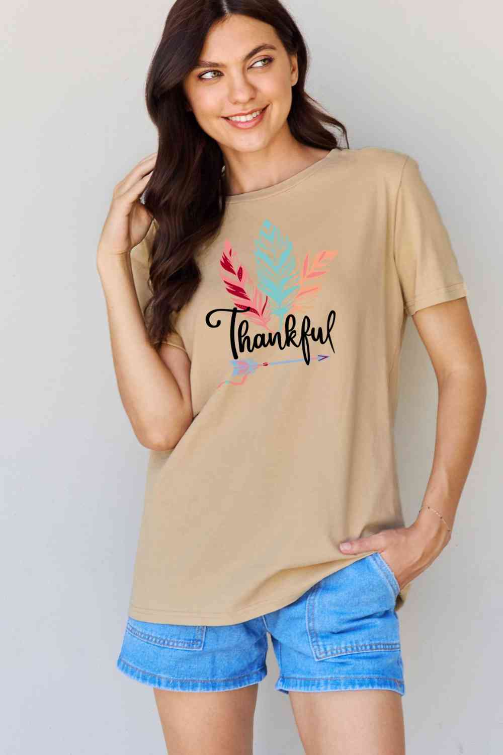 Simply Love Full Size THANKFUL Graphic T-Shirt