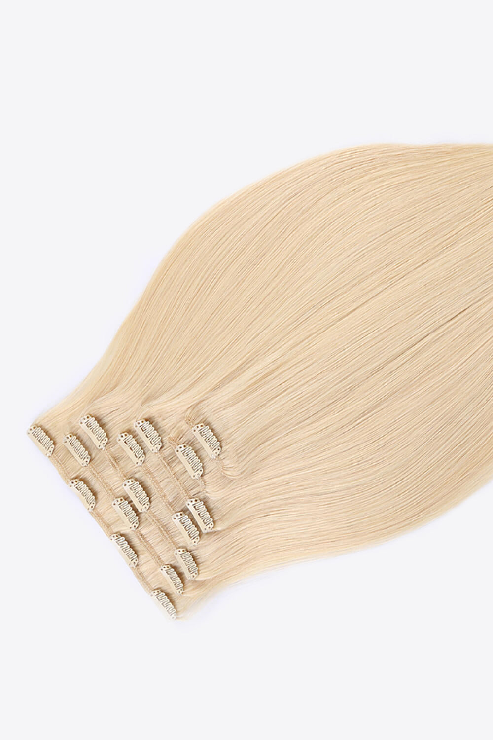 20" Blonde Indian Clip-in Human Hair Extensions