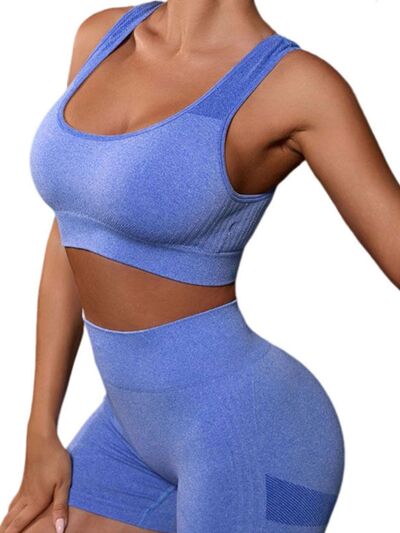 Lifted & Solid Cutout Sports Bra Tank & Shorts Set (7 Variants)