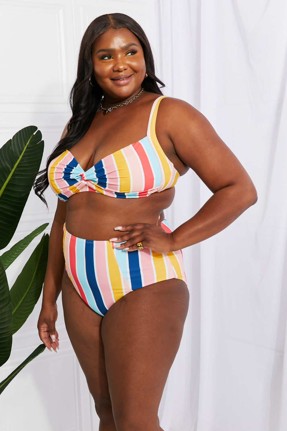 Take A Dip High-Rise Stripe Swimsuit Bikini