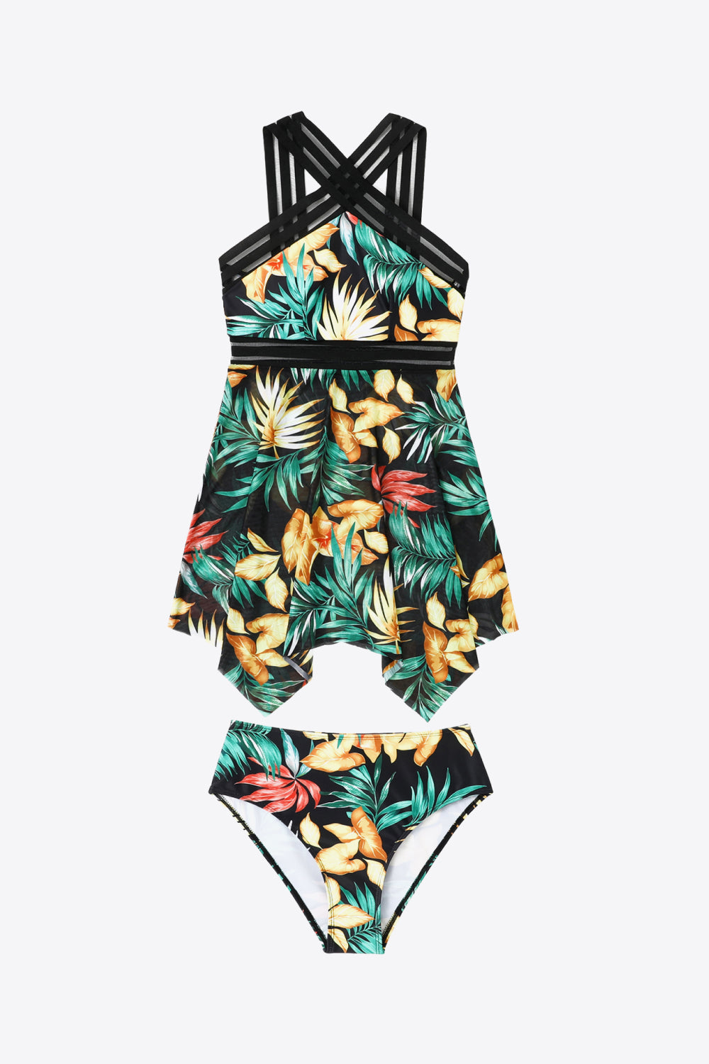 Printed Swim Dress and Bottoms Set (4 Variants)