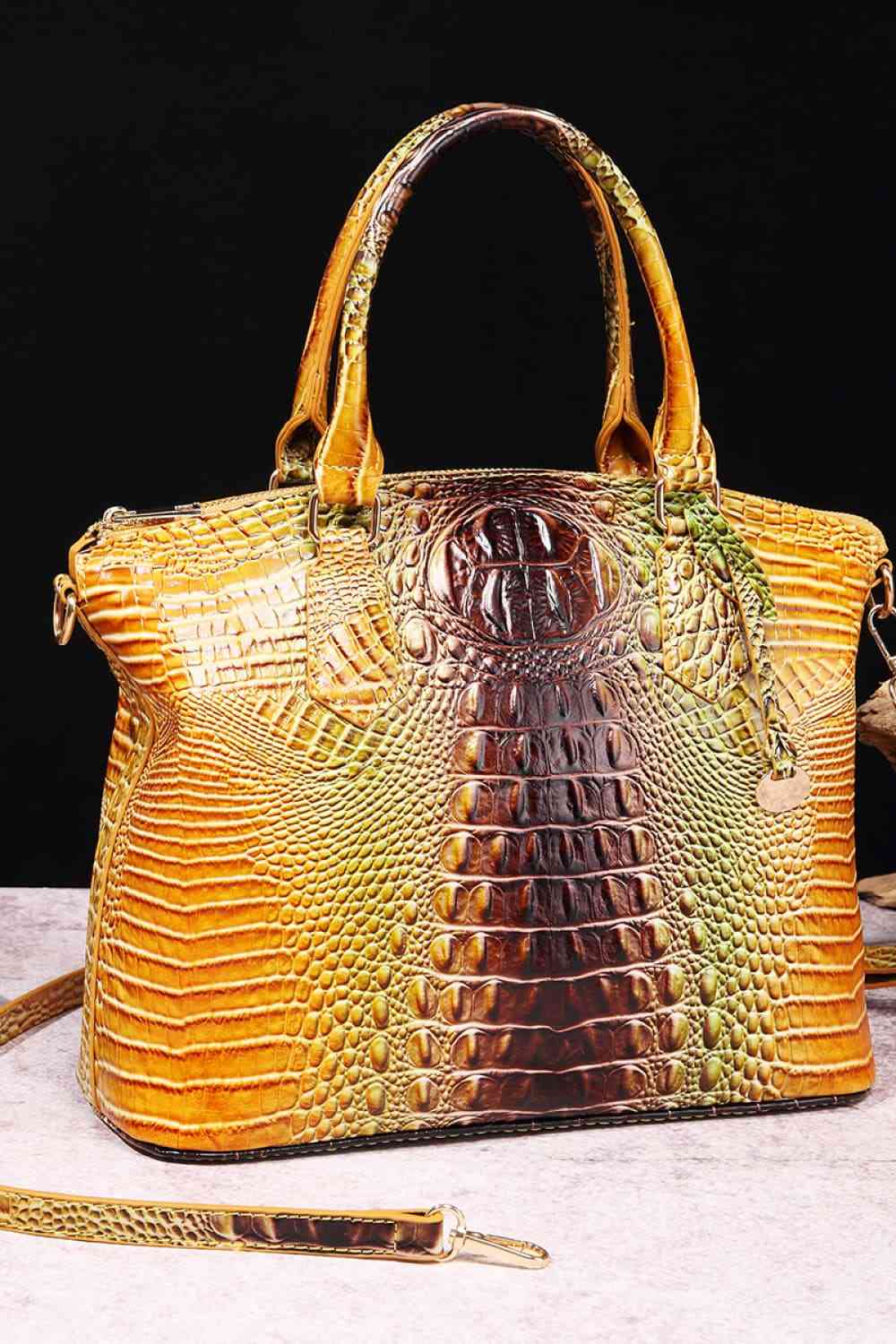 Gradient Croc-Style Handbag (14 Variants)