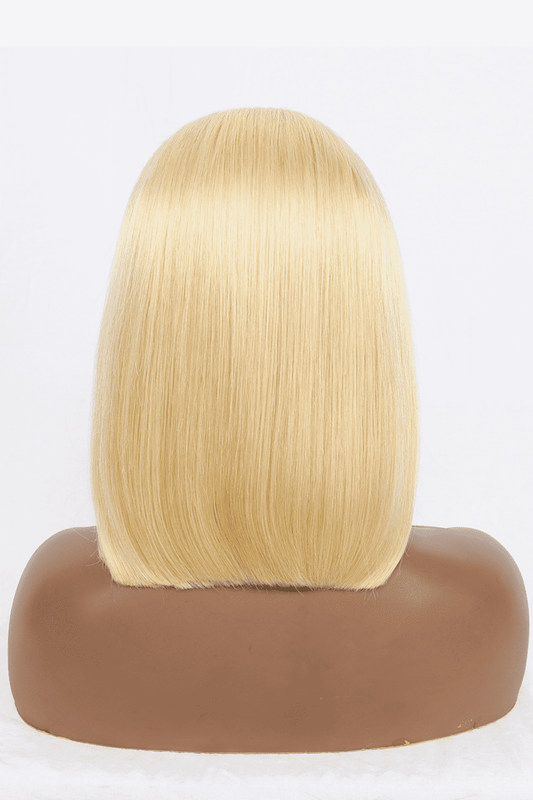 12" Blonde Lace Front Human Hair Wig