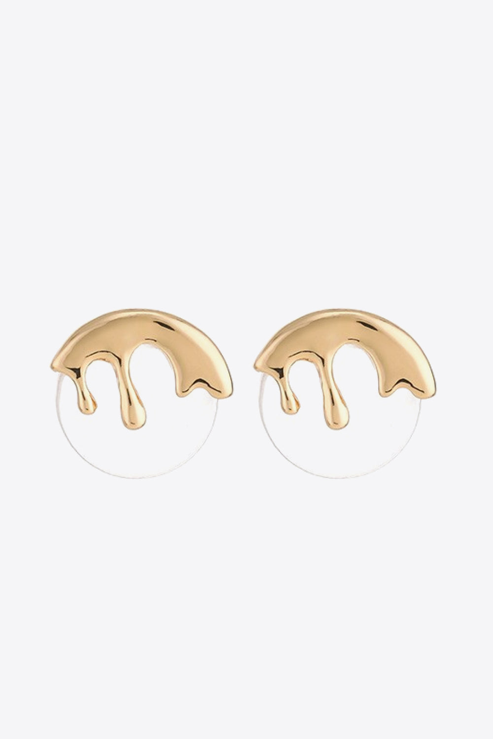 Gold Drip Stud Earrings