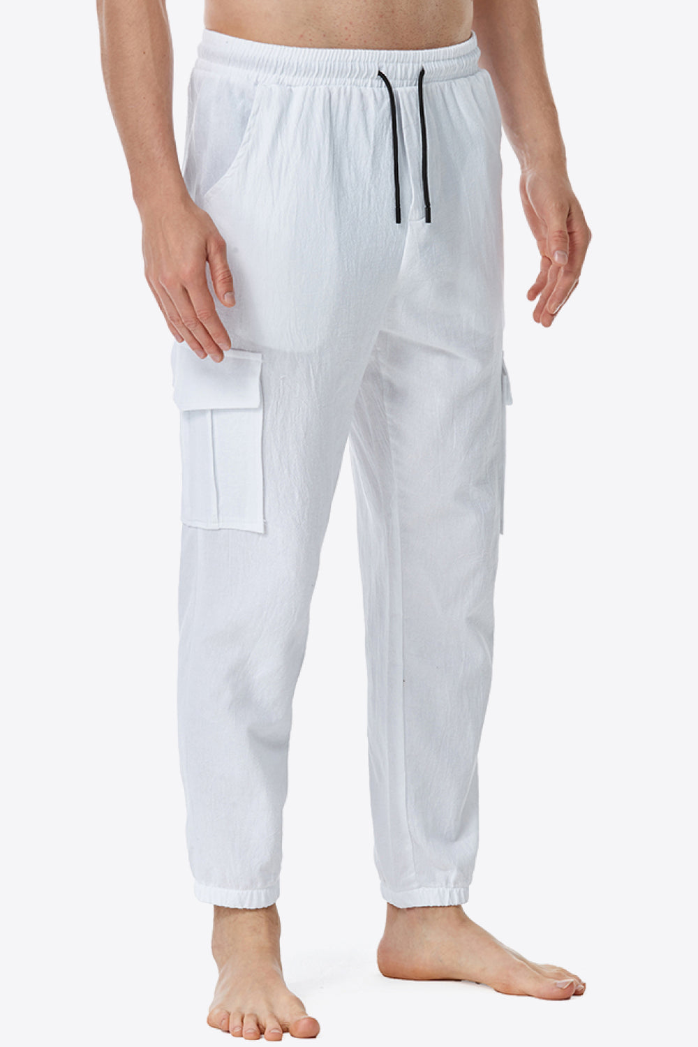 Full Size Drawstring Waist Cargo Pants