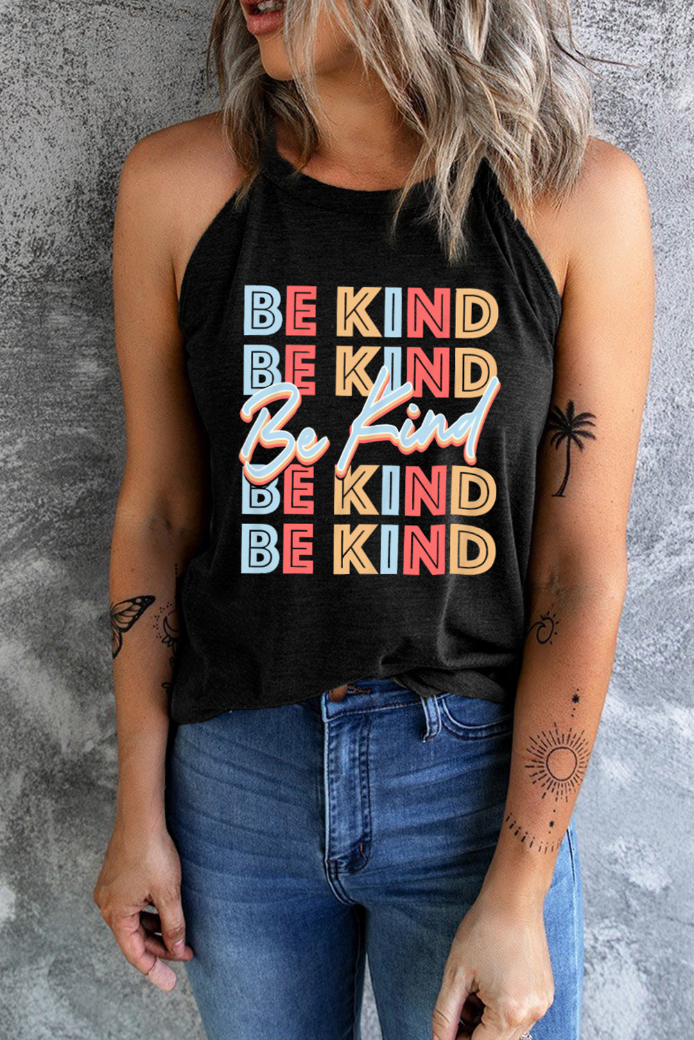 BE KIND Spread Positivity! Graphic Tank Top