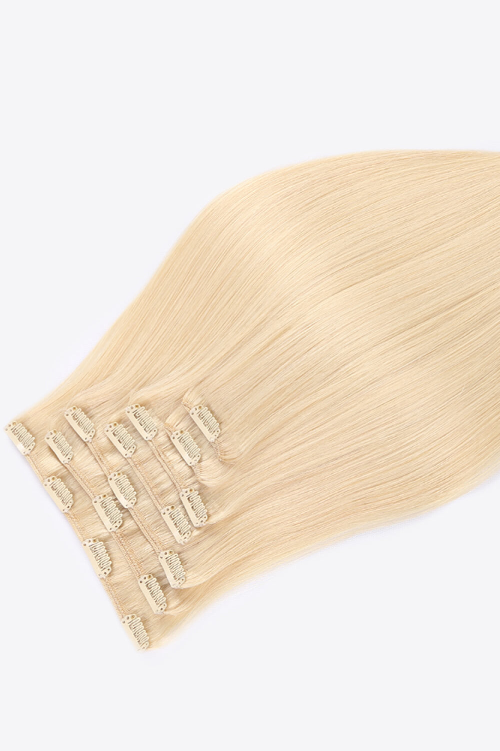 18" Blonde Indian Clip-In Human Hair Extensions