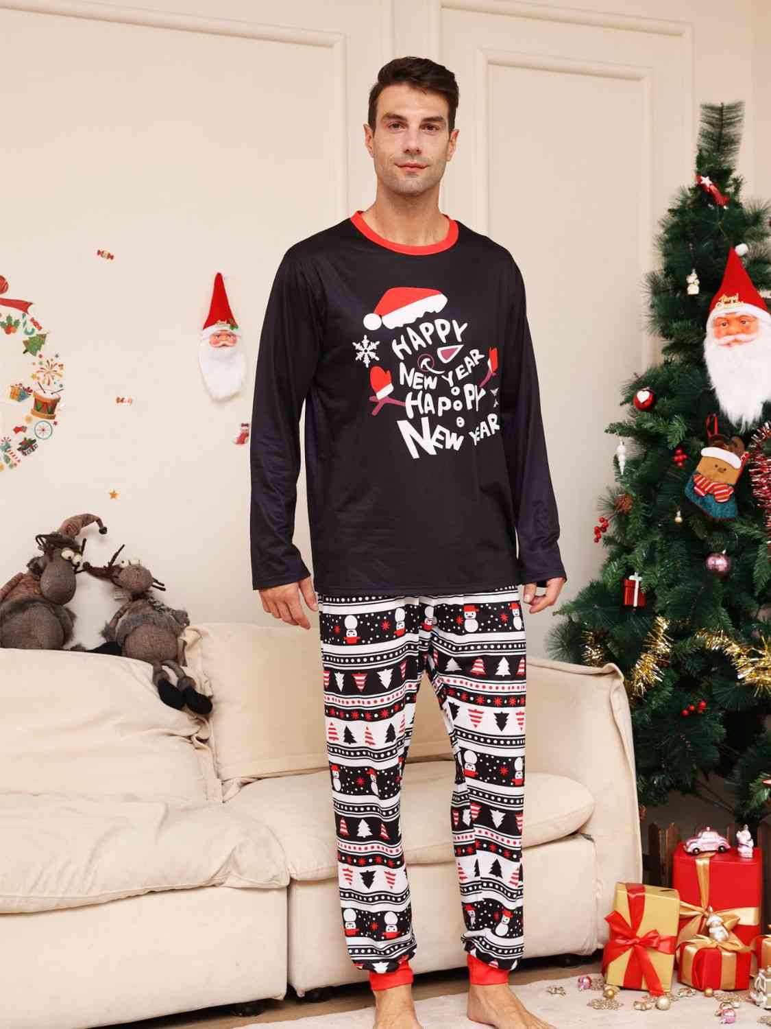 Matching Men's "Happy New Year" Pajama Set