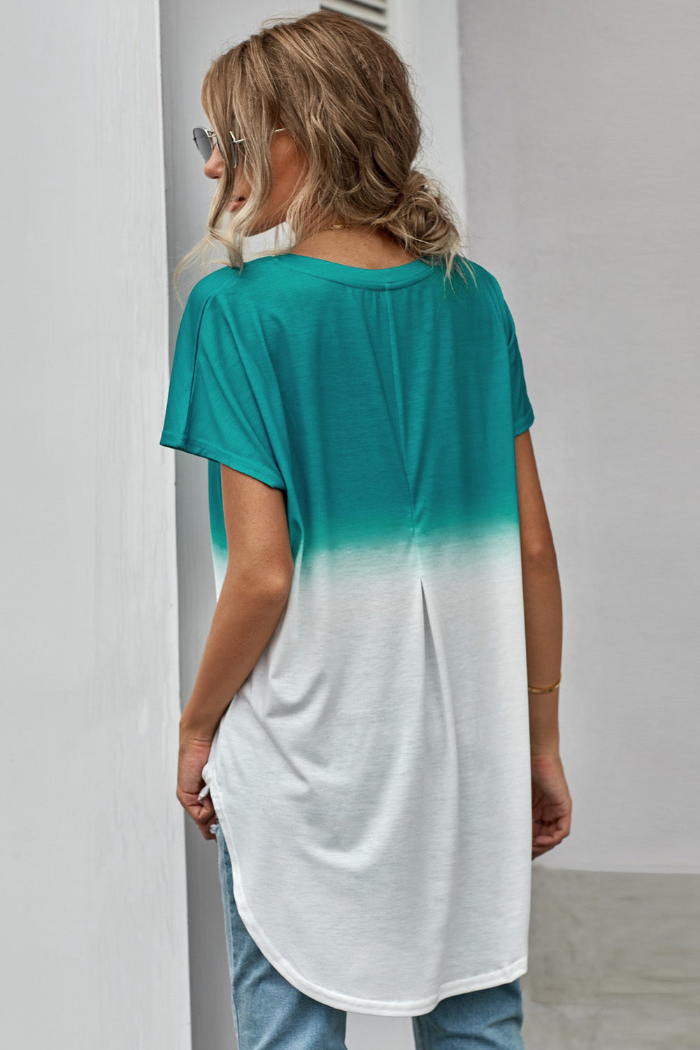 Ombre Color Block Shirt