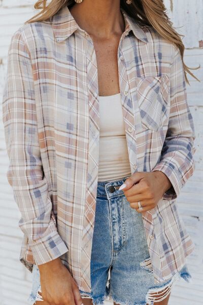 Plaid Button Up Long Sleeve Shirt