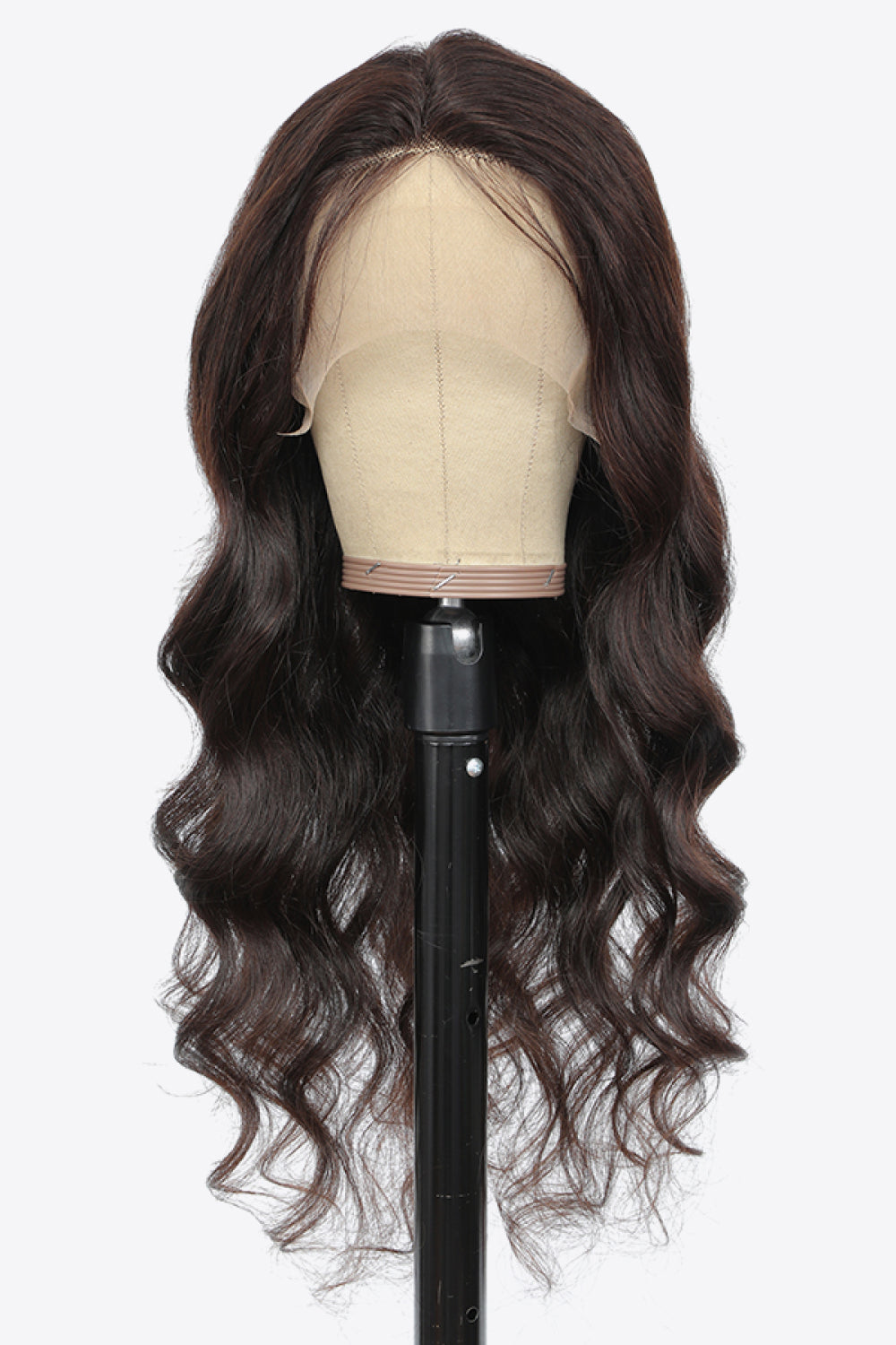 20" Dark Brown Lace Front Body Wave Human Hair Wig