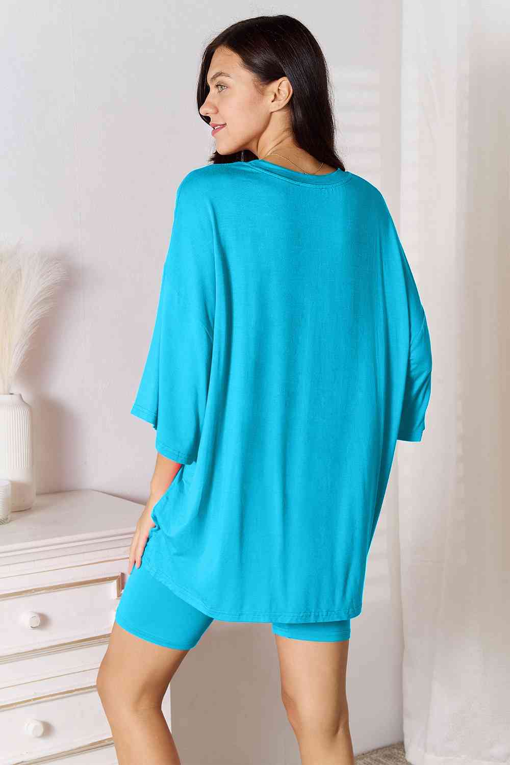 Soft Rayon 3/4 Sleeve Top & Shorts Set (Regular/Full Sizes) (9 Variants)