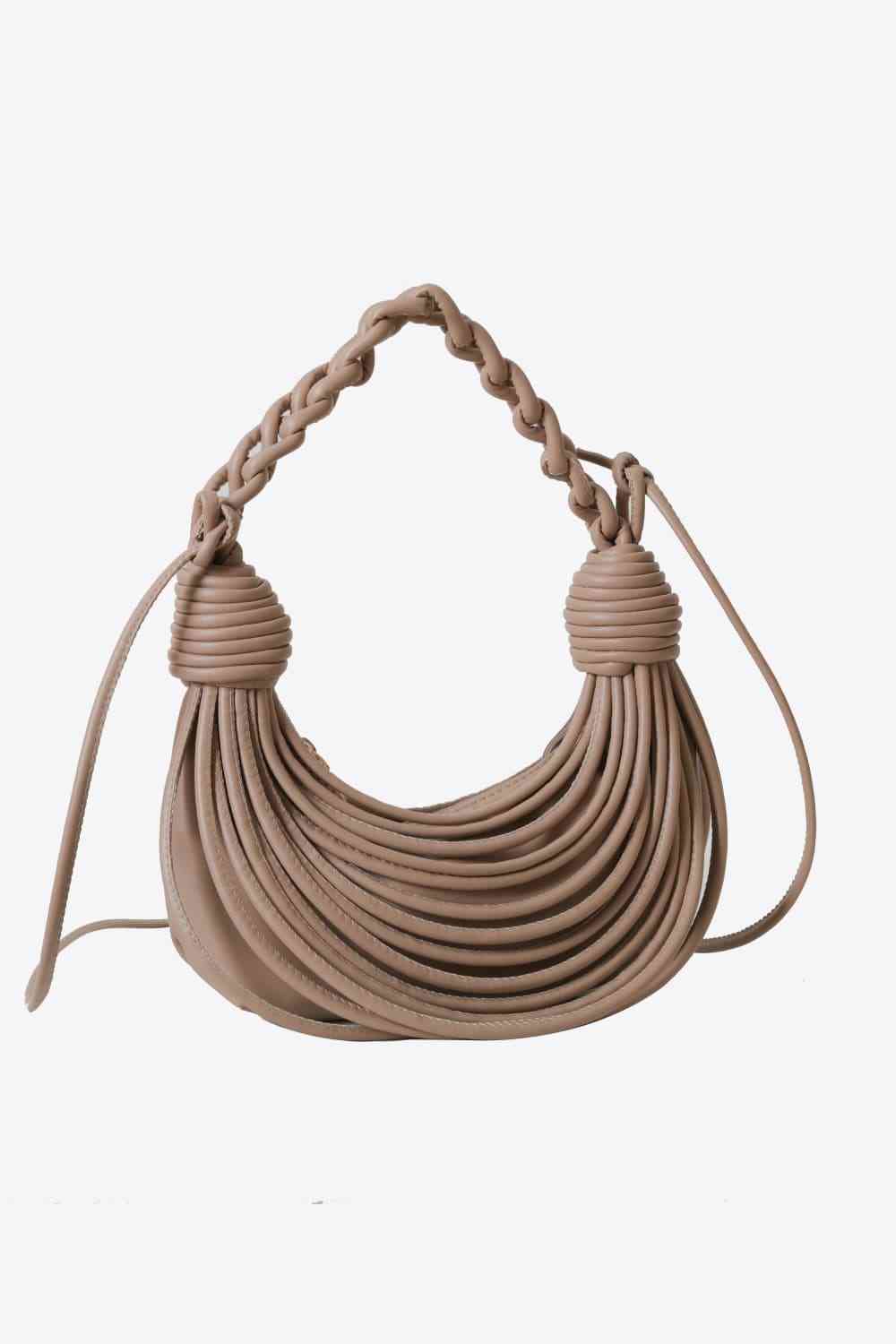 Braided Strap Handbag with Draped Detail (8 Variants)