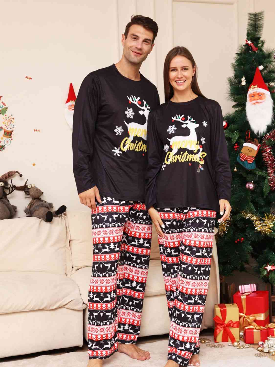 Matching Men's "Merry Christmas" Pajama Set