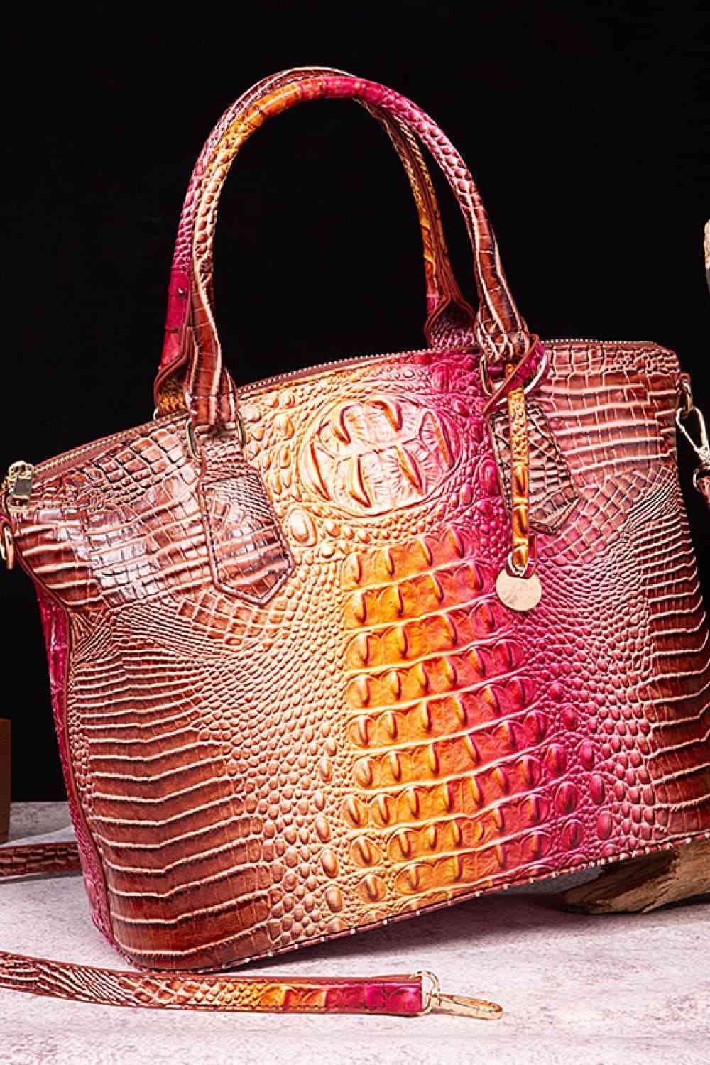 Gradient Croc-Style Handbag (14 Variants)