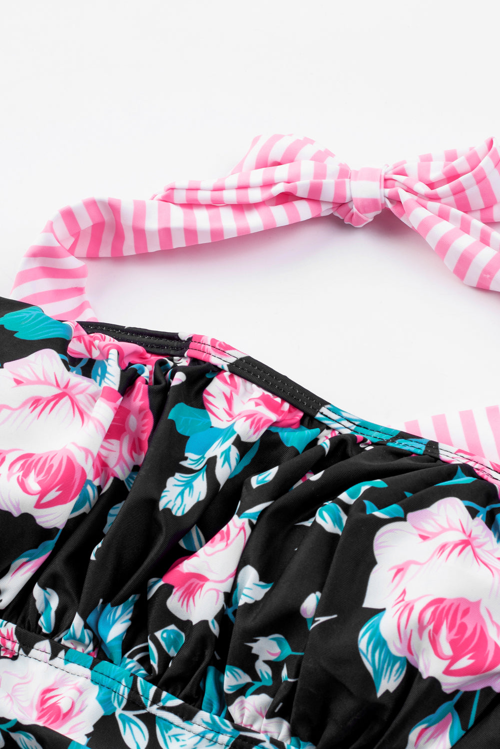 Girls Mixed Print Tie-Back Two-Piece Swimsuit