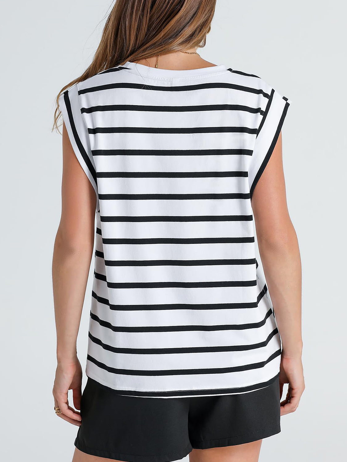 Striped Round Neck Tank