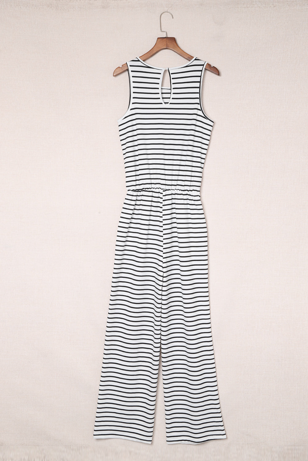 Striped Sleeveless Jumpsuit with Pockets (2 Variants)