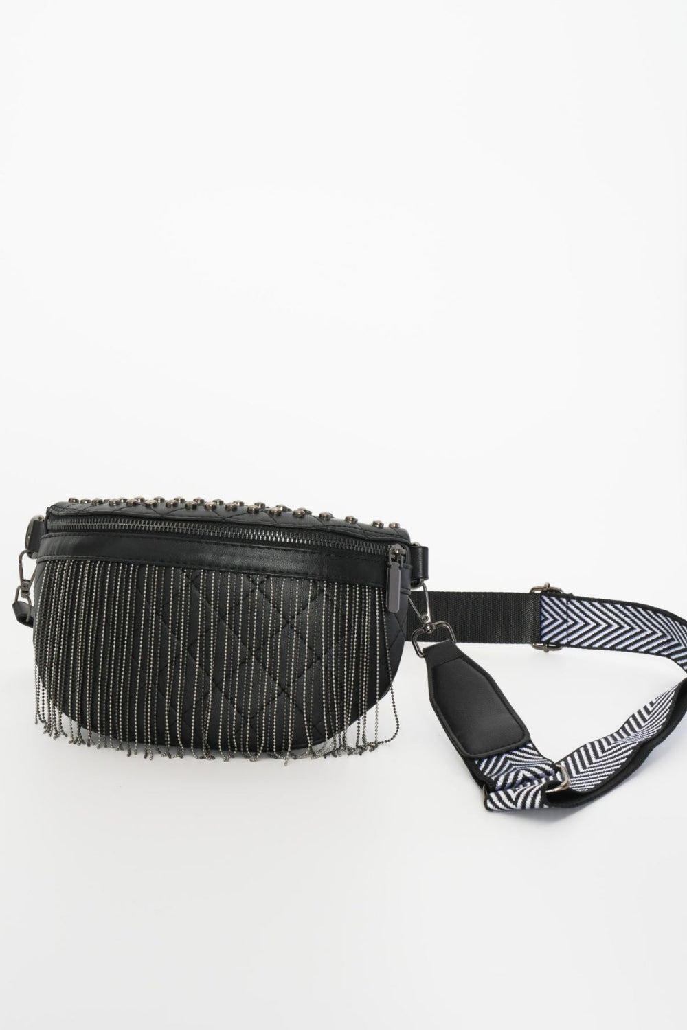 Studded Sling Bag with Fringes (3 Variants)