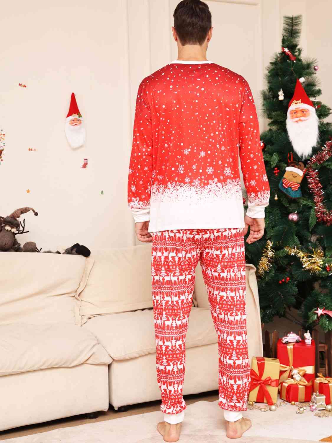 Matching Men's Rudolph/Bow Pajama Set