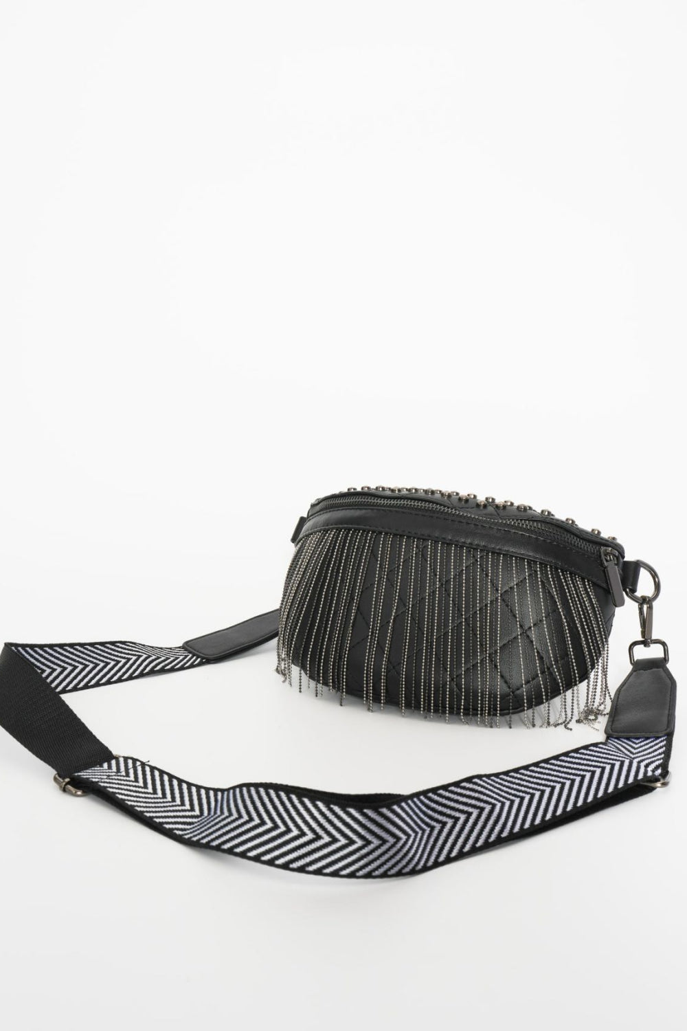 Studded Sling Bag with Fringes (3 Variants)