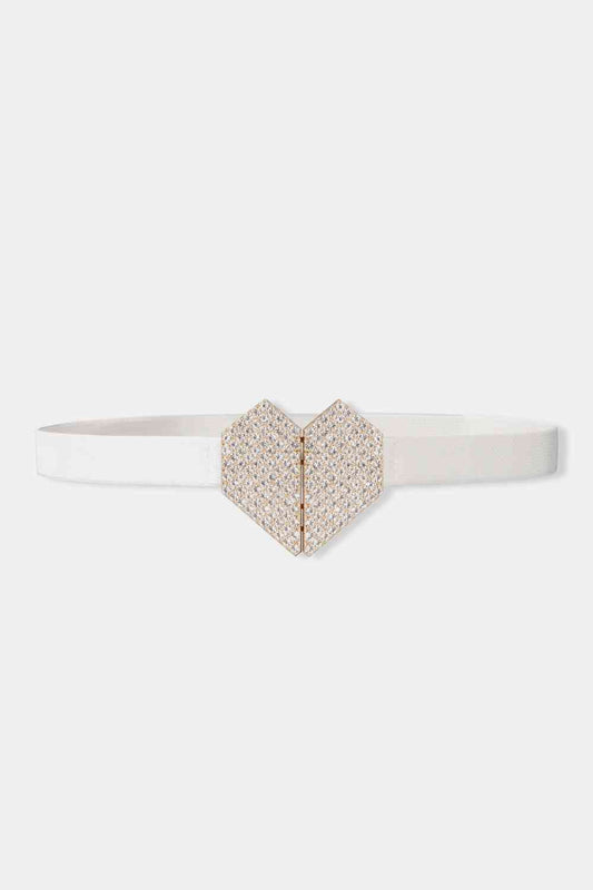 Diamond Heart Elastic Buckle Belt (2 Variants)