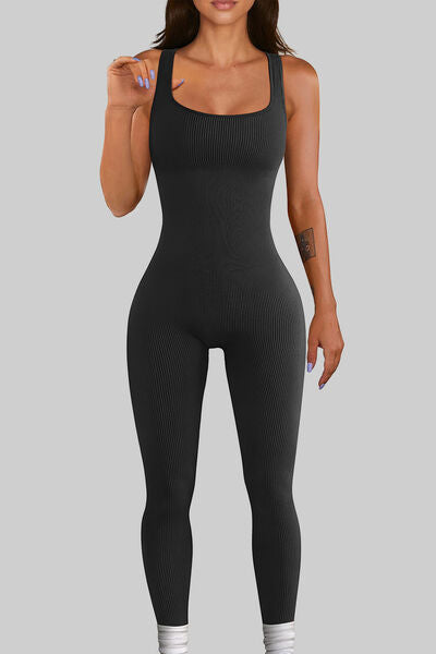 Square Neck Wide Strap Jumpsuit (6 Variants)