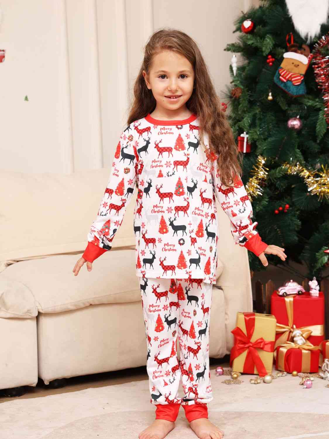 Matching Baby's 3-18 Months Reindeer Print Pajama Set