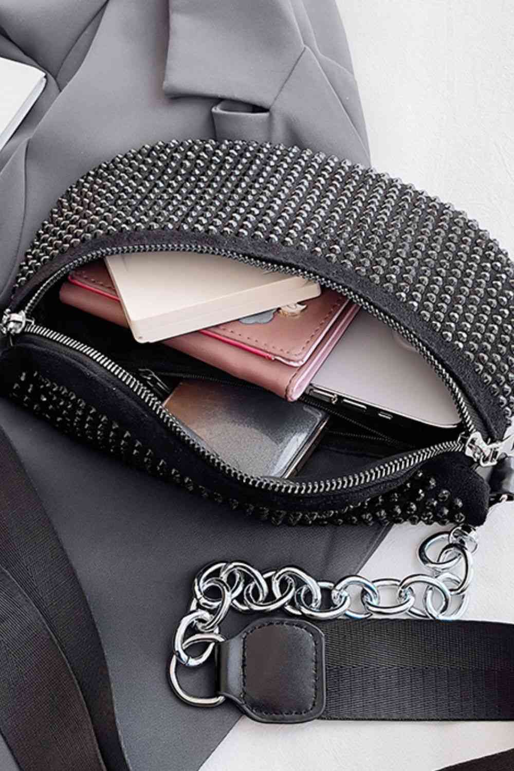 Studded Chain Sling Bag (2 Variants)