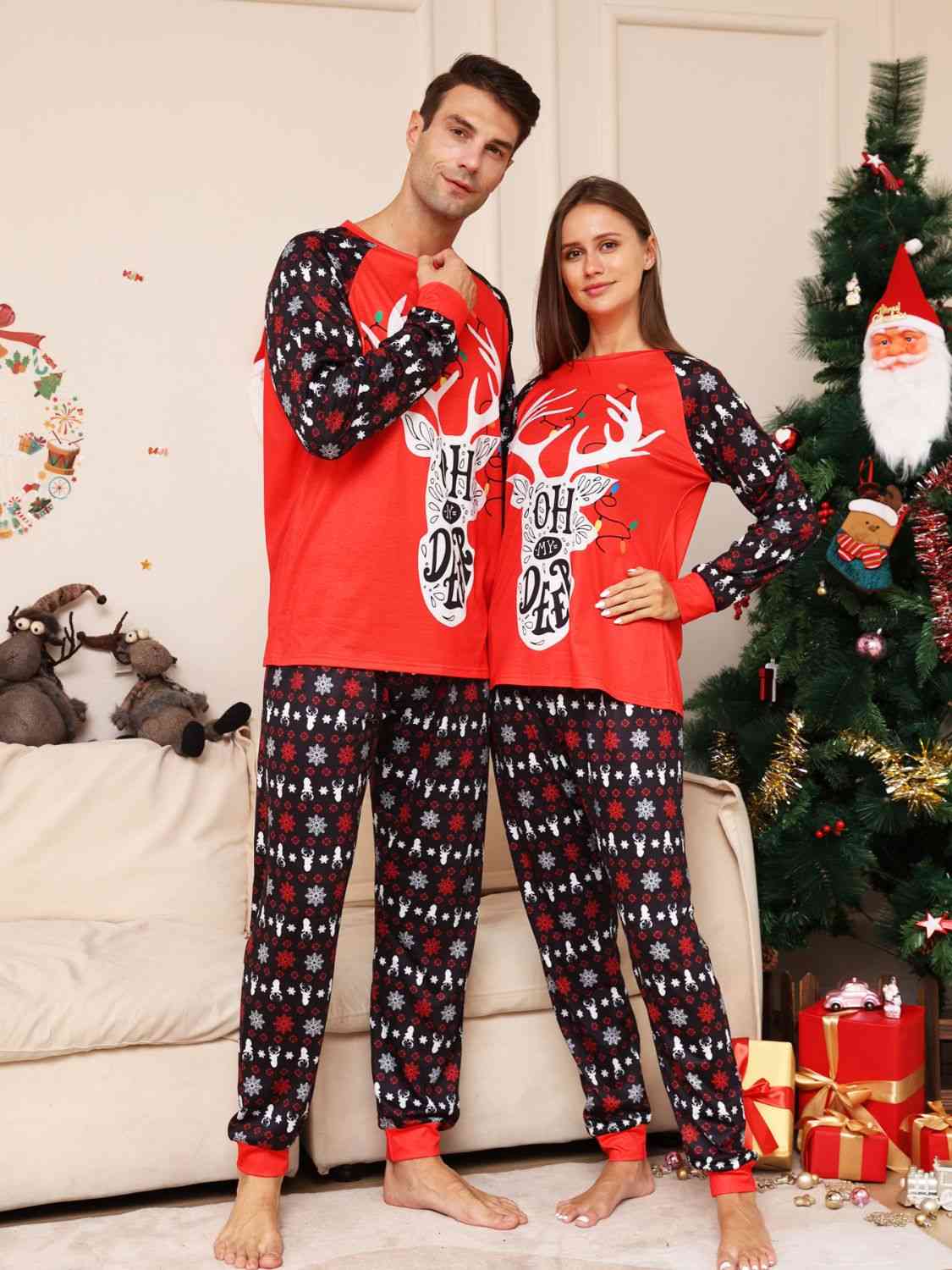 Matching Men's "Oh Deer" Reindeer Pajama Set