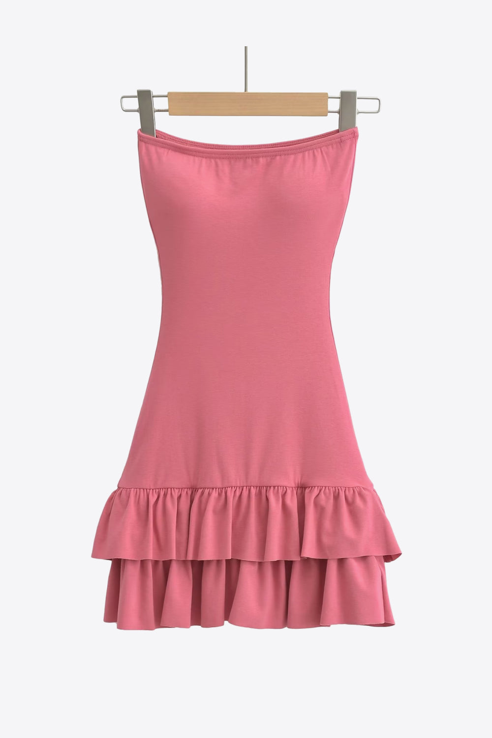 Strapless Ruffle Hem Dress (4 Variants)