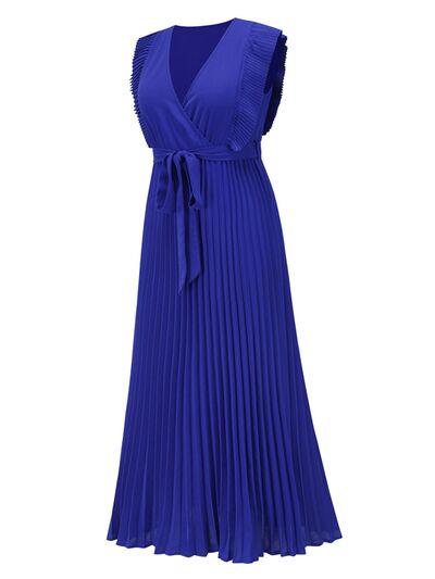 Angelic Flow Cap Sleeve Pleated Dress (5 Variants)