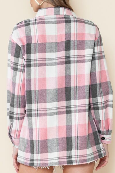 Plaid Button Up Long Sleeve Shirt