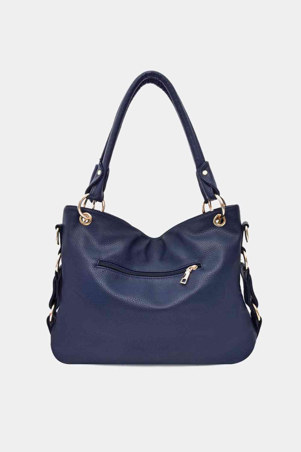 Navy and Gold Shoulder Tote Bag